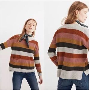 Madewell Walton Stripe Patch Pocket Pullover